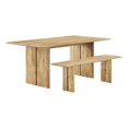 thumbnail image 2 of Modway Amistad 72" Rectangular Wood Dining Table and Bench Set in Oak, 2 of 7