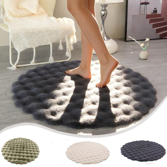 Sentmoon Bath Rugs for Bathroom Rugs for Bathroom 27.5in Round Carpet Sofa Round Floor Mat Living Room Tea Table Rug Contemporary Entry Rug Comfortable Floor Mat Doormat For Home Decoration