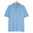 thumbnail image 4 of cfhntfmh V Neck Shirts for Men Slim Short Sleeve Muscle Golf T-Shirts Summer Knitted Collared Soft Buttons down Tees, 4 of 6