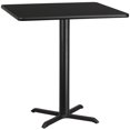 thumbnail image 1 of 42'' Square Black Laminate Table Top with 33'' x 33'' Table Height Base, 1 of 3