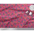 thumbnail image 3 of Soimoi Polyester Crepe Fabric Text,Rugby Ball & Bird Cartoon Print Fabric by The Yard 42 Inch Wide, 3 of 3