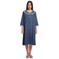 thumbnail image 1 of Moomaya Cotton Sleepwear For Ladies Printed Round Neck Button Placket Nightdress, 1 of 6