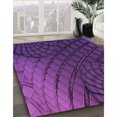 thumbnail image 3 of Ahgly Tapis Rond Lavable en Machine Intérieur Transitionnel Orchidée Foncée Violet, 5 Pieds Rond, 3 of 7