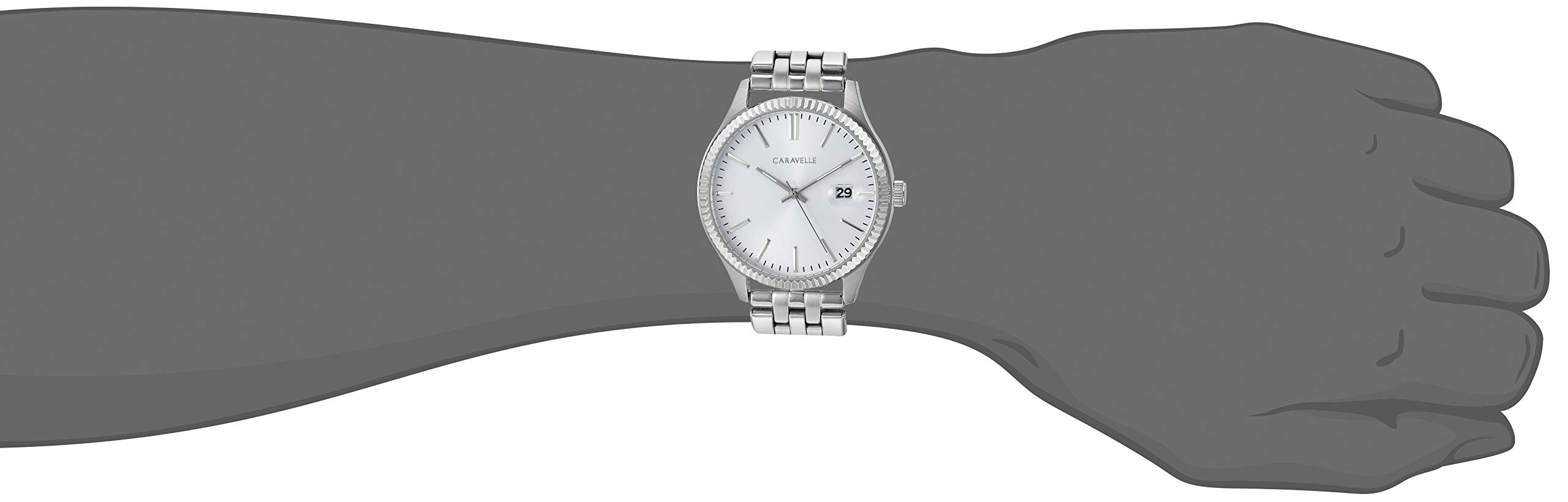 Montre Caravelle argentée pour hommes