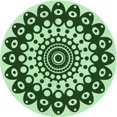 thumbnail image 1 of Ahgly Company Tapis d'Intérieur Lavables en Machine, Ronds, Vert Pâle Transitionnel, Ronds de 3 Pi, 1 of 7
