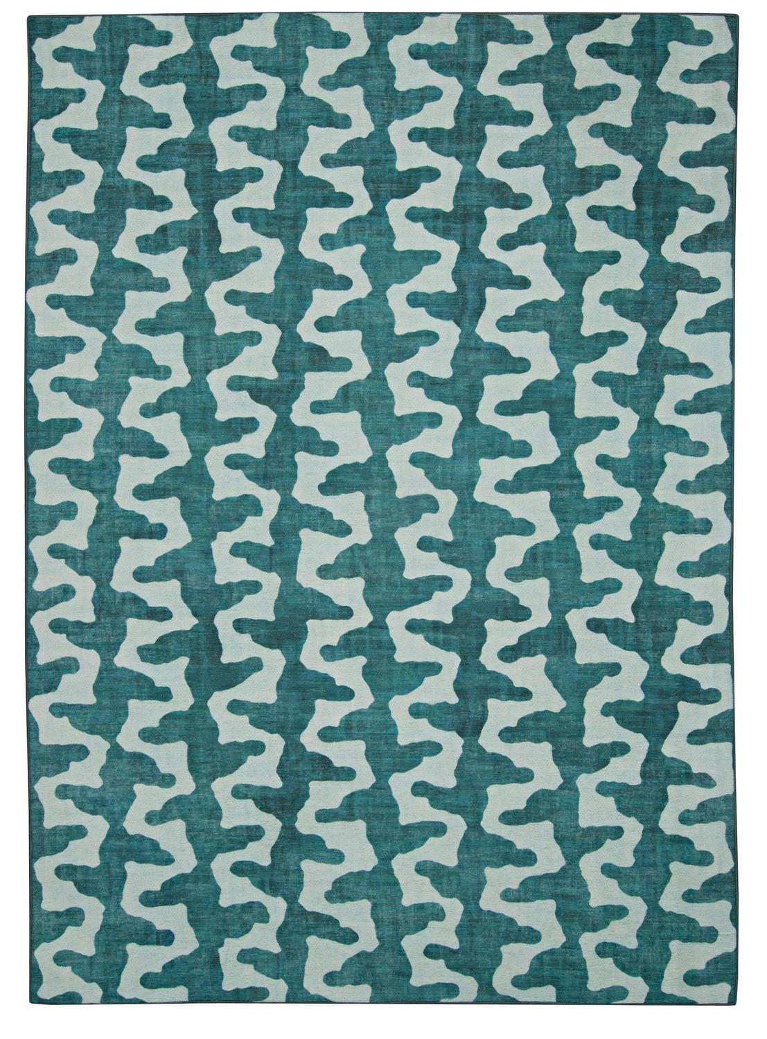 Tapis d'accent extérieur lavable Doral aqua & vert 3 pi x 5 pi