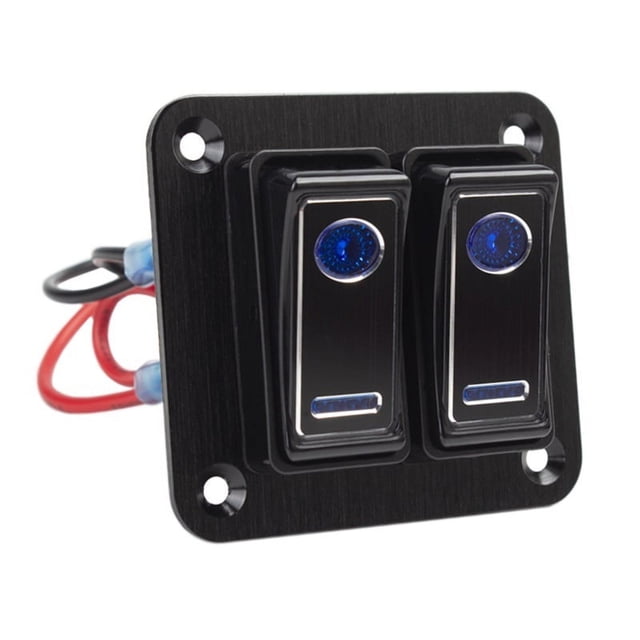 Rocker Switch Panel For Marine Car Boat Caravan Camper RV Accessories IP65 Waterproof Double Light Metal Switch ,Variety of Features