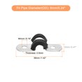 thumbnail image 2 of Unique Bargains 22Pack 1/4' Cable Clamp U Shape Stainless Steel Rubber Cushioned Pipe Strap, 2 of 5