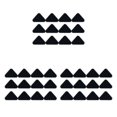 thumbnail image 4 of VONKY Lot de 12/lot Profitez de Coussinets Antidérapants et de Boucles Lavables Réutilisables et Durables Triangles Noirs 3Ensemble, 4 of 6