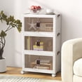 thumbnail image 2 of Costway 25.5 Gallon Storage Bins 3-Tier Stackable Storage Boxes with Lid Lockable Casters, 2 of 10