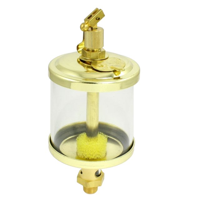 Unique Bargains 1/8' PT Thread Needle Vavle Type Oil Cup Sight Gravity Drip Feed Oilers 50mL