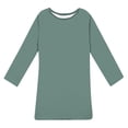 thumbnail image 4 of Ixbnca Robe pour Femme Grande Taille Col Rond Manches Courtes Robes T-Shirt Décontractées Amples Été Robe Courte, 4 of 7