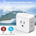 thumbnail image 3 of 1pc/2pcs Multi Plug Outlet Splitter, Multiple Outlet Extender Adapter With 5 Outlets, Side Outlet Splitter Box For Cruise, Travel, Office, Dorm Essentials, 3 of 5
