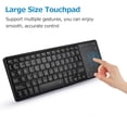 thumbnail image 4 of FlyFlise Clavier Sans Fil à Double Mode Connexion Sans Fil 2,4 G/Bluetooth Conception Ergonomique Effet Rétroéclairage 7 Couleurs avec Pavé Tactile Grand, 4 of 8