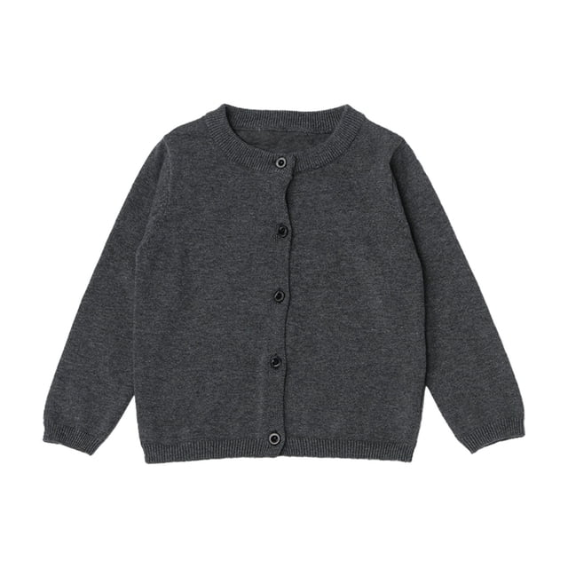 WEAIXIMIUNG Chandails Mignons pour Adolescentes Bébé Enfants Filles Cardigan Manches Longues Enfant Chandail Boutonné Fille Col Rond Cardigans Chandail