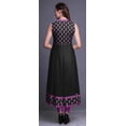 thumbnail image 4 of Bimba Kurtis Indiennes Black2 Block pour Femmes, Anarkali Prête à Porter Unie, Robe Imprimée Kurti Indienne, Très Grand, 4 of 6