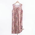 thumbnail image 1 of Hipattires Liquidation Chemises de Nuit pour Femmes Grande Taille Sans Manches Longues Vêtements de Détente pour Femmes Chemises de Nuit Rouges, 1 of 3