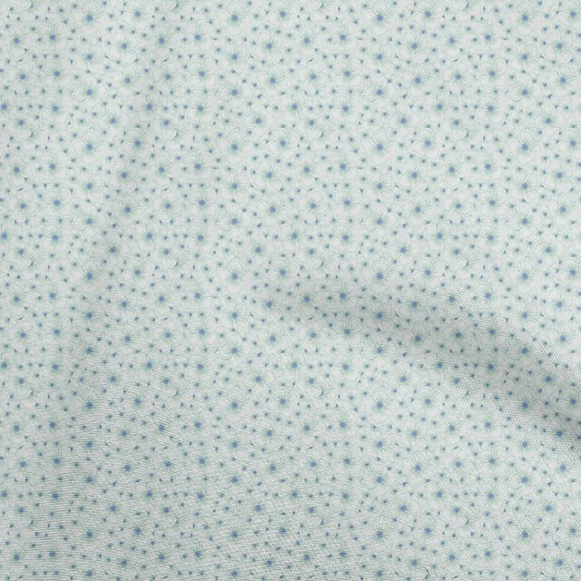 oneOone Cotton Poplin Sea Green Fabric Florals Sewing Material Print Fabric By The Yard 42 Inch Wide