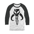 thumbnail image 1 of Star Wars The Mandalorian Mythosaur Symbol 3/4 Sleeve Baseball T-Shirt-Small, 1 of 1