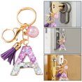 thumbnail image 4 of LYMAYTER Cute Pink Tassel Mug Accessory Initial Letter Charm Keychain - with Tassel, Heart - shaped Sequins, 4 of 6