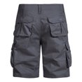 thumbnail image 4 of LSLJS Mens Fashion Sports Multi-Pockets Casual Summer Solid Zipper Short Pants, Mens Shorts Summer Clothes, 4 of 5