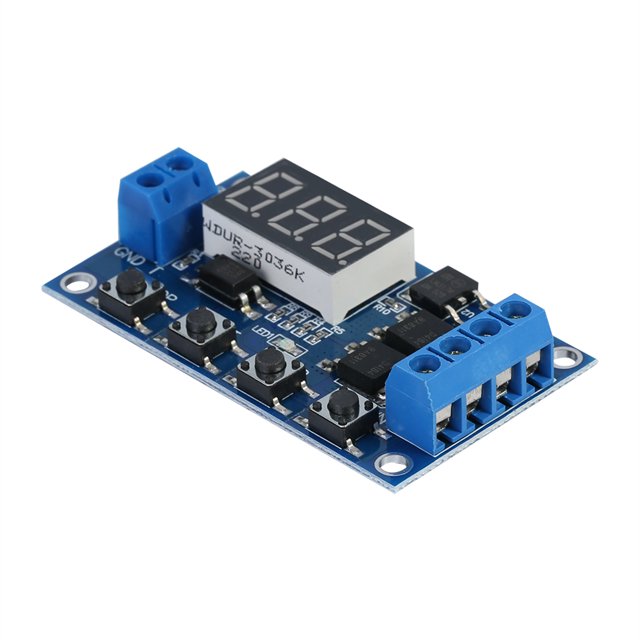 Timer Relay Module, Dual-Mos 60x34x12Mm Dc 5V~36V Timer Module, For Controlling Dc Motors Lights