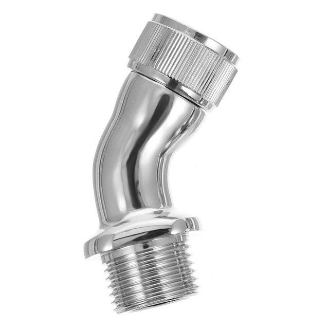 Brass Elbow Adapter Shower Head Hose 45 Degree Connector Unilateral Chrome