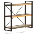 thumbnail image 4 of vidaXL 3-Tier Bookcase 90x30x80 cm Solid Reclaimed Wood, 4 of 5