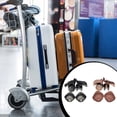 thumbnail image 4 of 2 Pcs Roues de Bagage Nylon Portable Voyage Sacs Portables Rotation Transport Fourre-Tout Transporter Valise Chariot Roulettes Pivotantes Ensemble de Réparation Accessoires Or Rose, 4 of 7