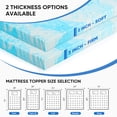 thumbnail image 4 of EDX King Size Memory Foam Mattress Toppers, Bed Topper Pad Cooling Gel Infused Soft Comfy Padding Breathable for Sleeper Sofa Couch RV Camper, CertiPUR-US Certified, 3 Inch Thick, 4 of 10