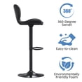 thumbnail image 5 of Walsunny Adjustable Bar Stools Set of 4 Leather Upholstered Swivel Counter Stools Counter Height Bar Stools with Large Base, Room Bar, Black, 5 of 5