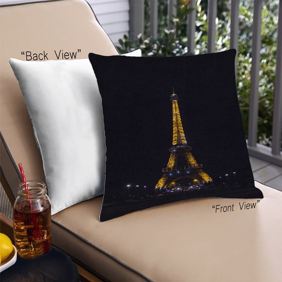 Ahgly Company Color Focus Black Outdoor Throw Pillow, 18 inch by 18 inch