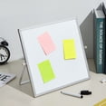 thumbnail image 2 of JIELISI White Board Dry Erase Easel Magnetic Whiteboard with Stand Dual-Sided Message Boards Desktop Wall-mounted with 1pcs Erasable Pen 2pcs Magnets for Drawing Painting Teaching Memo Students, 2 of 8