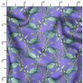 thumbnail image 2 of Soimoi Purple polyester Crepe Fabric Crabs Ocean Printed Fabric 1 Yard 52 Inch Wide, 2 of 6