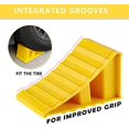 thumbnail image 5 of 2 PCS Wheel Chocks, Non Slip Base, Suitable for Most Tyre Sizes, Safety Wheel Chocks for Travel Trailers RV Accessories Truck Car, Lightweight, Helps Keep Your Vehicle in Place(Yellow), 5 of 5
