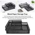 thumbnail image 3 of Paper Tray Organizer, Mesh Double Layer  Paper Storage Tray Metal  for Classroom for Office, 3 of 7