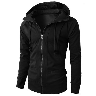 CEHVOM Mode Chandail à Capuchon à Fermeture à Glissière de Sport à Manches Longues pour Hommes Automne Hiver, Chandail Blouse Hauts