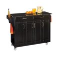 thumbnail image 1 of Homestyles Create-a-Cart Wood Rolling Kitchen Cart in Black, 1 of 15