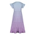 thumbnail image 5 of Plebaso Robes d'Été Décontractées pour Bébés Filles à Manches Volantées, Col Rond, Couleur Unie, Robe à Volants, Vêtements de Mode pour Filles, 5 of 5