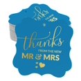 thumbnail image 1 of Inkdotpot Real Gold Foil Bracket Shape Paper Hang Tags Thanks From The New Wedding Favor Tags Pack Of 50, 1 of 7