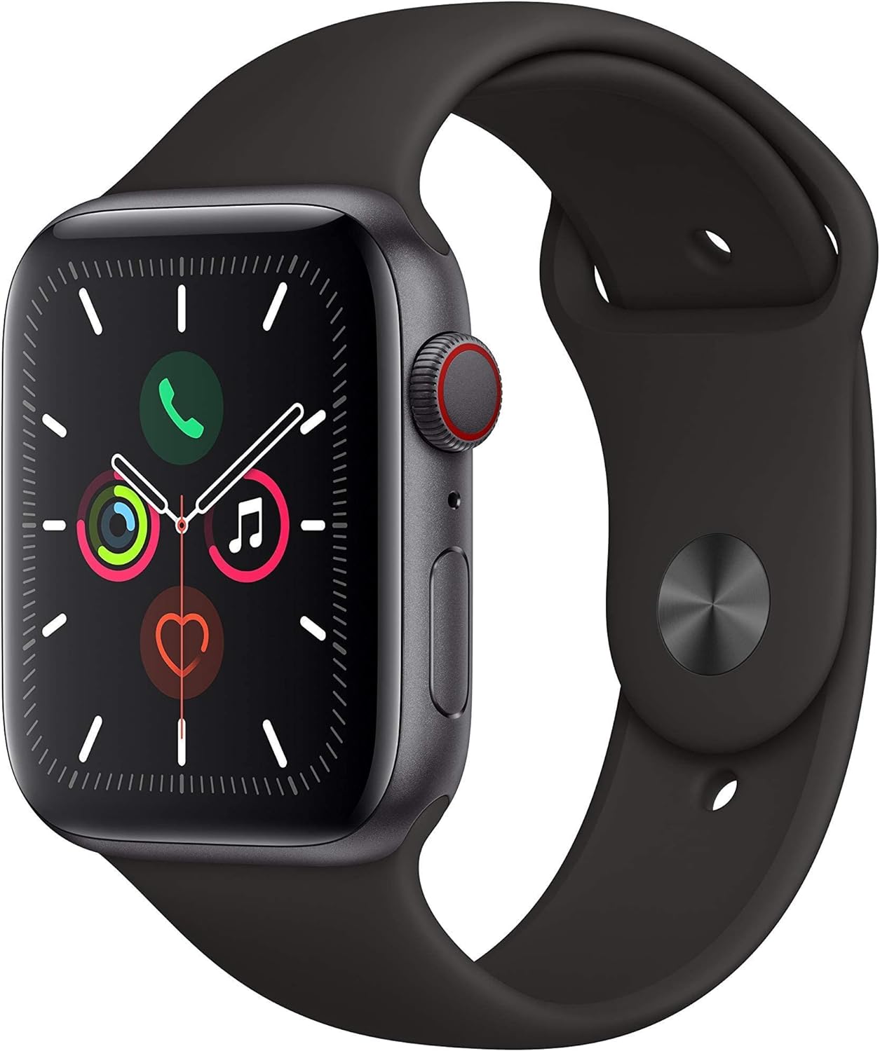 Refurbished Apple Watch Series 5 Aluminum 44mm A2093 (GPS Only, No Cellular) Space Gray (Grade A+)