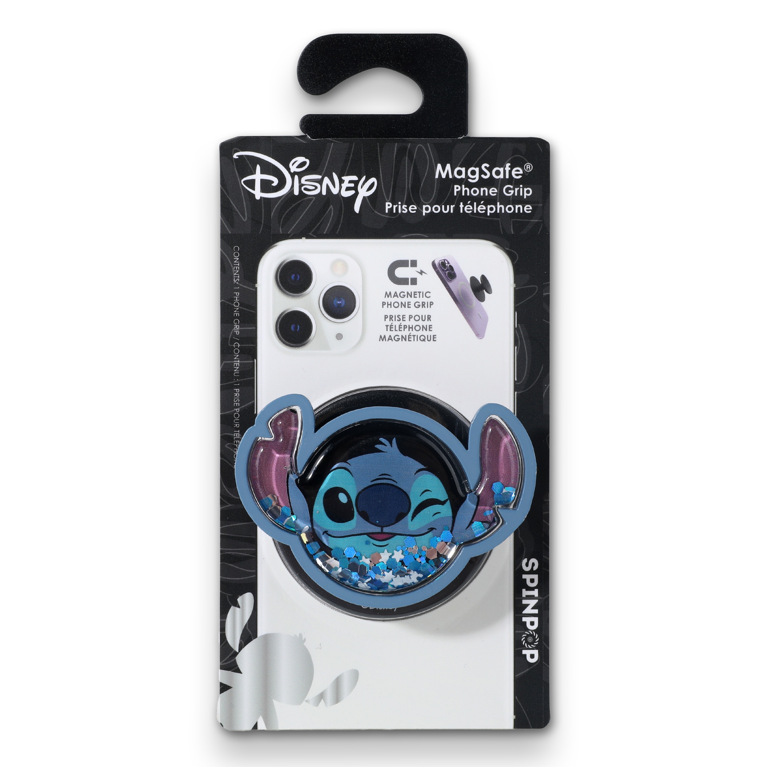 Disney Stitch Wink Water Glitter Phone Grip