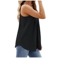 thumbnail image 5 of AherBiu Débardeurs pour Femmes Broderie Illet Camisole Ample Décontractée Fluide Col Rond Bretelles Spaghetti Boho, 5 of 5