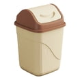 thumbnail image 2 of Square Trash Can With Lid Office Bathroom Waste Bin Plastic Garbage Container Odor Control Small Space Desk Yellow Yellow, 2 of 6