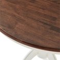 thumbnail image 4 of Bowery Hill Round Pedestal Wood Dining Table in Rubbed White/Rich Cherry, 4 of 7