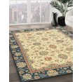 thumbnail image 2 of Ahgly Company Indoor Square Abstract Brown Gold Oriental Area Rugs, 6' Square, 2 of 6