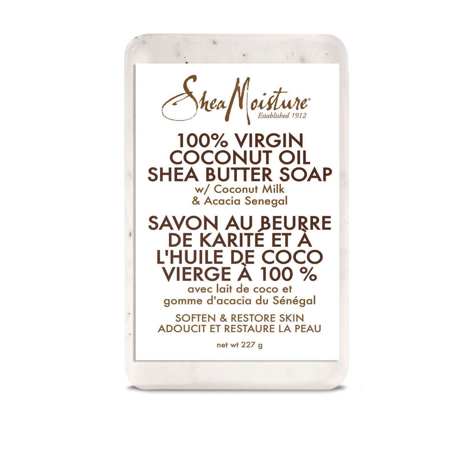 Savon au beurre de karité Shea Moisture Huile de coco vierge à 100 %