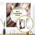 thumbnail image 3 of Designart "Ros茅 Gold Essence Embracing Lines I" Abstract Marble Square Mirror Wall Decor Modern - Large Gold Square Bathroom Mirror - Square Printed Wall Mirror Art, 3 of 5