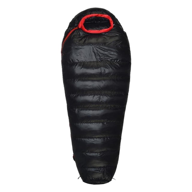 Sac de Couchage Bas 210x80x50cm, Adulte 1 Personne 0 Degré Compact Portable Camping Randonnée Isolé avec Sac de Rangement - Noir 1000g