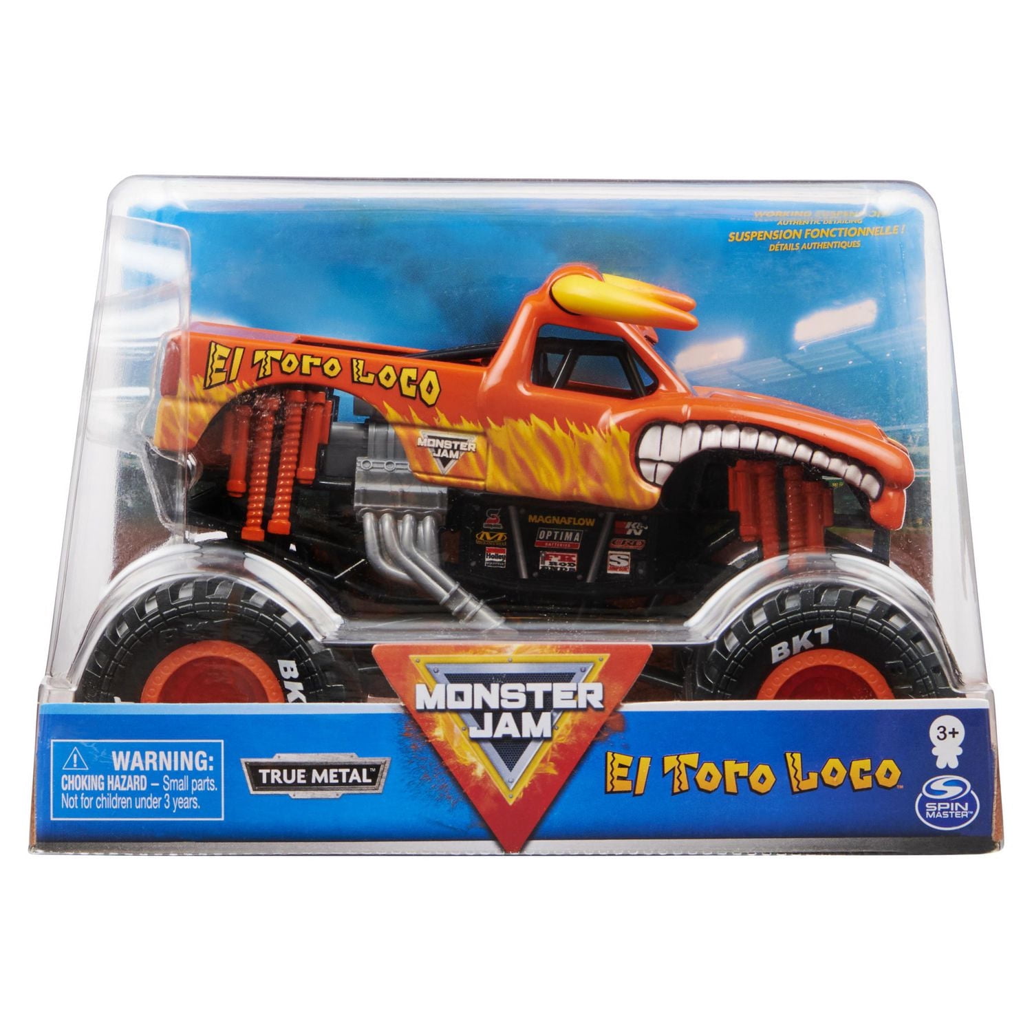 Monster Jam, Monster truck El Toro Loco officiel, véhicule en métal moulé à collectionner, échelle 1:24